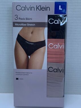 NWT Calvin Klein 3-Pack Bikini Set Size XL